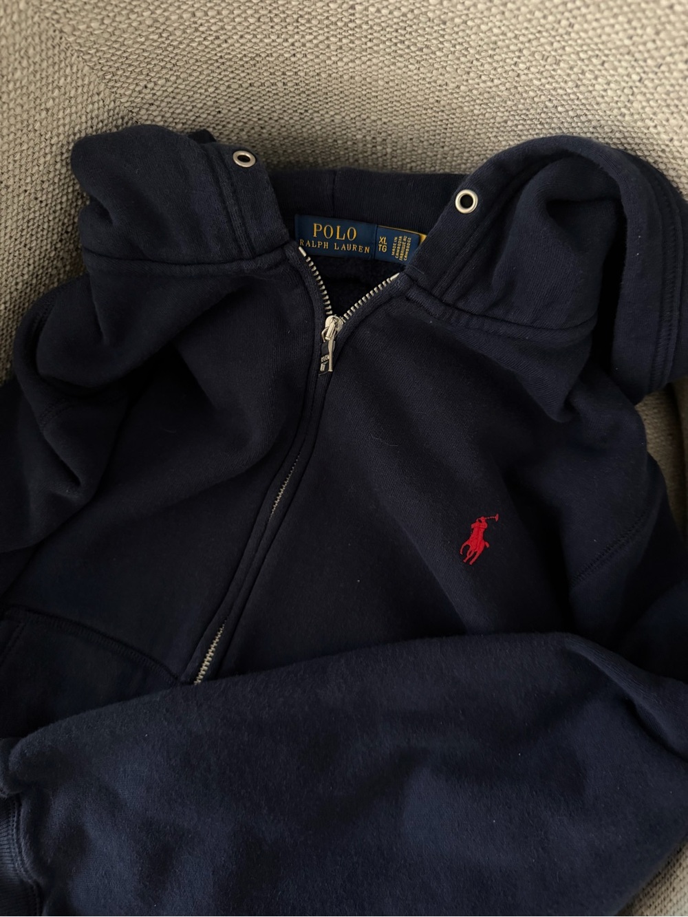 POLO SET by Ralph Lauren Navy Zip Hoodie and Joggers with Red Polo Pony